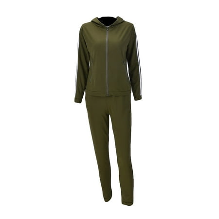 Polyester Leisure Suit (Autumn Winter Female Office Lady Loose Casual Women Sports Leisure Suit Plus Size 2018 Newest 1Set Hot)