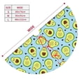 thumbnail image 3 of Lsque Avocado and Hearts Print Christmas Tree Skirt, Tree Skirt with Ties or Velcro, Perfect for Holiday Decorations, Halloween, and New Year-48", 3 of 7