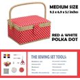 thumbnail image 2 of Panier de Couture Moyen avec Kit d'Accessoires de Couture (Rouge), 2 of 6