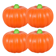 Orange Carvable Foam Pumpkins, 5.5x4.5 in. Perfect Halloween Decoration - Pack of 4