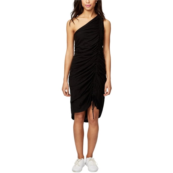 Rachel Roy Womens Asymmetrical One Shoulder Dress, Black, X-Small