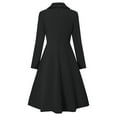 thumbnail image 4 of Karight Womens Trench Coat Double-Breasted Long Dressy Windbreaker Overcoat Fall Winter Outerwear, 4 of 5