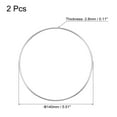 thumbnail image 2 of 140mm OD Metal O Ring Iron Electroplated Silver Tone 2 Pack, 2 of 5