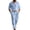 #0508-Light Blue, variant on Ceisia Men Textured Half Zip Polo Short Sleeve Shirt & Elastic Waist Straight Pants Casual Two Piece Outfit White XXL Gift