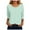 Light Blue, variant on felwors 3/4 Length Sleeve Womens Tops Casual Loose Fit Crewneck T Shirts Cute Solid Three Quarter Length Tunic Tops Dark Green, XXL