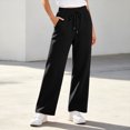 thumbnail image 2 of Diufon Sweatpants for Women Baggy Drawstring High Waist Fleece-lined Pants Fall Winter Warm Pants with Pockets, 2 of 7