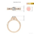 thumbnail image 5 of ANGARA Natural Diamond Twist Shank Engagement Ring in 14K Rose Gold for Women (Size-5.9mm| Color-I-J| Clarity-I1-I2) | April Birthstone, Anniversary, Jewelry Gift for Women | Natural Diamond Ring, 5 of 10