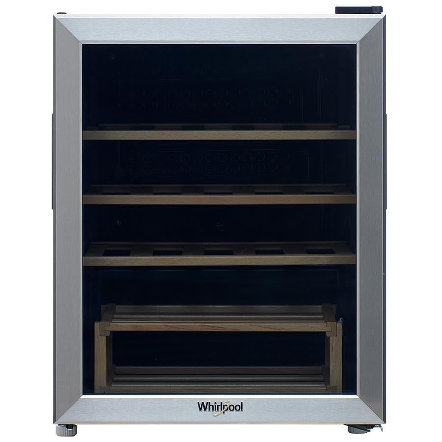 Whirlpool Cava Refrigerador Whirlpool Ww2110s Para 21 Botellas Negra Con Marco De Acero Inoxidable De Piso
