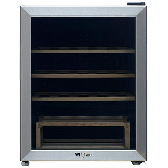 Cava refrigerador Whirlpool WW2110S para 21 botellas negra con marco de acero inoxidable de piso