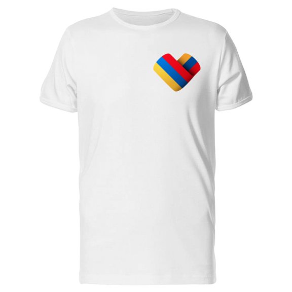 I Love Armenia Heart Flag T-Shirt Men -Image by Shutterstock, Male 3X-Large