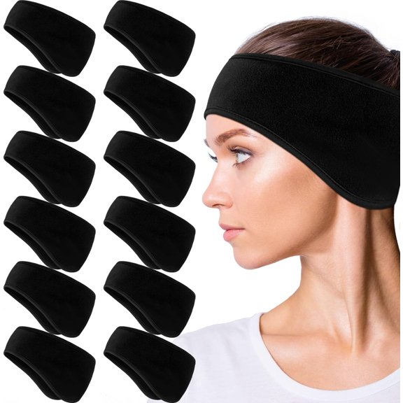 12Pcs Ear Warmer Headband Winter Headbands Sports Running Elastic Ear Warmers Warm Ear Covers for Winter