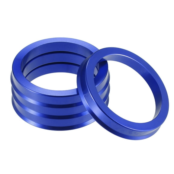 4 Pcs Car Hub Centric Rings OD 70.1mm to ID 57.1mm Hub Centric Rings Wheel Bore Center Spacer Blue