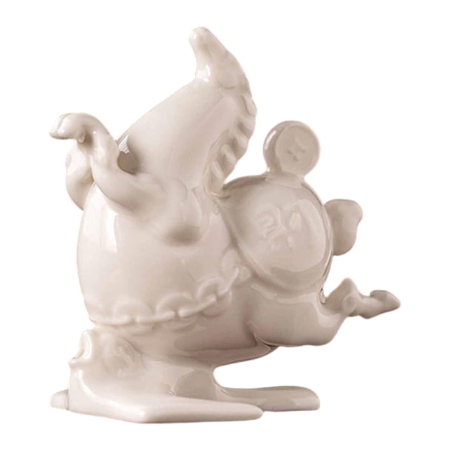 Quemador de incienso de caballo pequeño, mini incensario de escritorio, escultura de animal, fragancia de granja Blanco