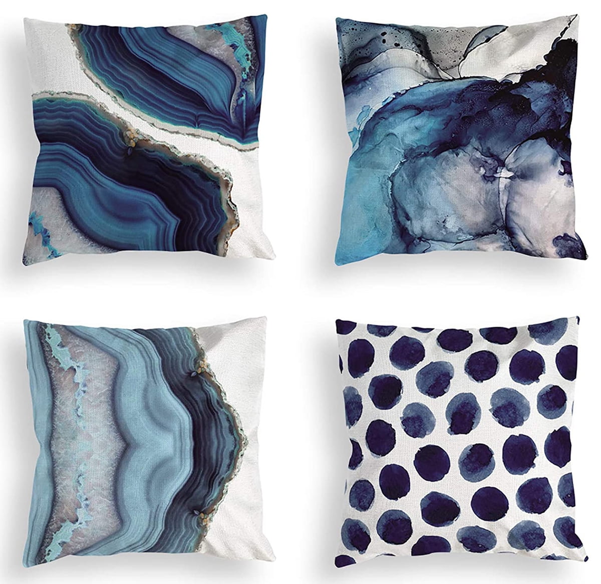 18" Throw Pillow Case Geometric Marble Texture Cushion Cover Home Sofa Decor 