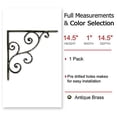 thumbnail image 2 of NACH Hammered Finish Rustic Shelf Bracket, Decorative Brackets, Wall Mount Shelving Brackets, Large, Bronze (JS-90-073BR), 2 of 5
