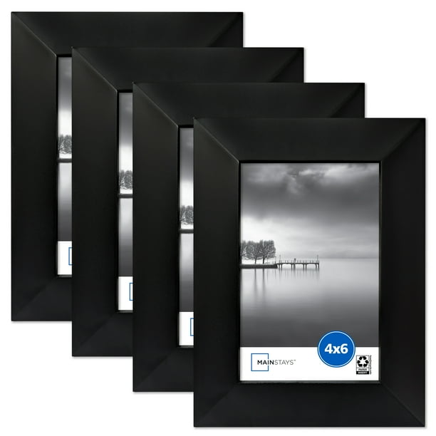Mainstays Wide Black 4" x 6" Frame, Set of 4