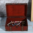thumbnail image 4 of Vintage Wooden Jewelry Box, European Style Large Capacity Treasure Chest Sturdy Strong Perfect For Home Decoration For Room 6282-2301, 4 of 8