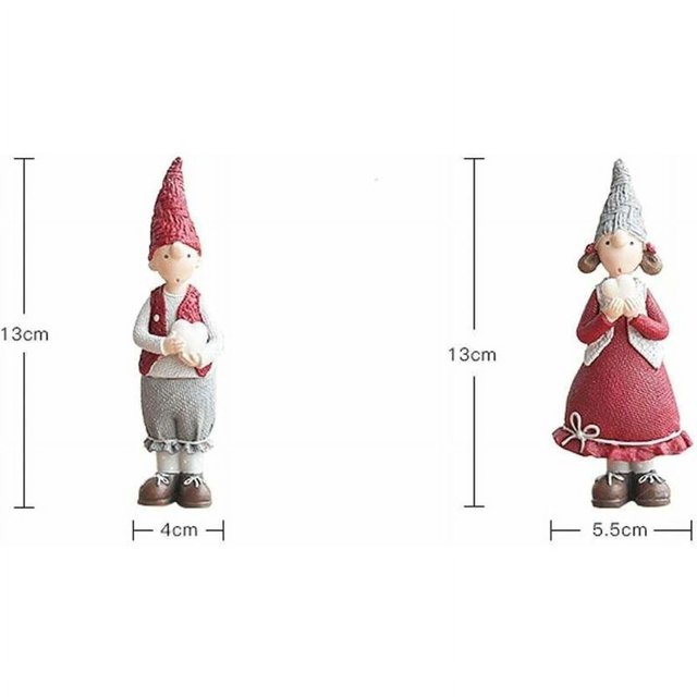 Esculturas 2 piezas Niños y niñas Arte Manualidades Decoración de escritorio Resina