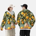 thumbnail image 4 of Gaeub Retro Warm Lemon Flower Men's and Women's UPF 50+ Long-Sleeved Sun Protection Clothing, Fishing Shirt Long Sleeve Zip-X-Large, 4 of 7