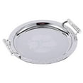 thumbnail image 1 of destyer Round Serving Tray with Handles for Bathroom Restaurant Living Room Argent S, 1 of 9