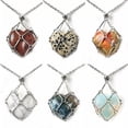 thumbnail image 4 of QQTDFG 1pc Aventurine Heart Crystal Pendant Holder Necklace Stainless Steel Cage-default, 4 of 6