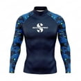 thumbnail image 1 of New Mens Rash Guards Long Sleeve Surf Shirt Surfing Diving Suit UV Protection Tops Skinsuit Swimming Tight Gym Clothes Rashguard 13 M Fit 45-50KG, 1 of 6