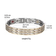 thumbnail image 4 of (STB-0476SG) Magnetic Bracelet for Men 21.5CM(8.46''), Solid Stainless Steel Bracelets, Width：0.47'', 4 of 4