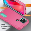 thumbnail image 5 of Stand Case for Motorola Moto G Power 5G 2025 with Metal Kickstand Hard PC & TPU Back Shockproof [Military Grade Protection] Heavy Duty Protective Hybird Cover for Moto G Power 5G 2025, Rose+Mint, 5 of 9
