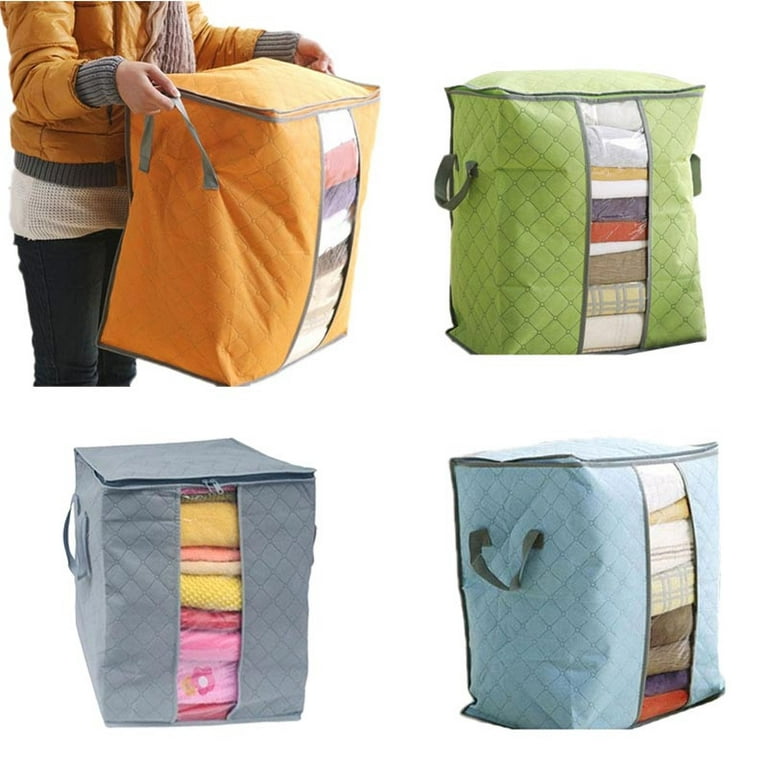 Pillow Storage Bag Non-woven Tote Bags With Zipper Home Organizer