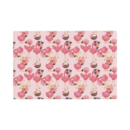 

Placemats Set of 4 Summer Flamingo Place mats for Dining Table Indoor/Outdoor Cute Heat Resistant Washable Table Mats(18 x 12 )