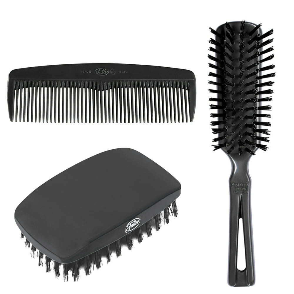 Fuller Brush Hairbrush And Comb Kit Complete Hair Care Set Wmens Nylon Bristle Retro Hairbrush