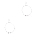 thumbnail image 1 of Minnieouse Tobillera para niñas, adorno de joyería, cadenas para pies para decoración de vestidos, plata en forma de 8 plata en forma de 8 2piezas Minnieouse  CBP200258, 1 of 6