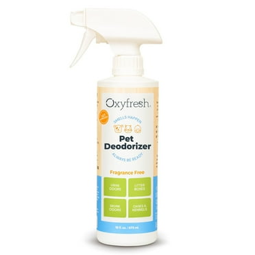 Oxyfresh Extra Strength Pet Odor Eliminator Spray, No Fragrance & No Harsh Chemicals, Goodbye Stinky Odors, Cat & Dog Deodorizer Works on Contact, Home Upholstery & Auto, Vets & Owners Love It, 16 oz