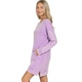 thumbnail image 3 of Zenana French Terry Acid Washed Dress with Pockets, 3 of 3