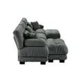thumbnail image 6 of KYLE & KAY Convertible Sectional Sofa Couch, Chenille Oversized 3 Seater Cloud Couch with 5 Soft Pillows, Upholstered U Shaped Sofa with Ottoman for Living Room, Apartment, Office, Gray, 6 of 7
