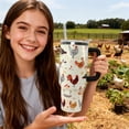 thumbnail image 6 of 30 Oz Chicken Tumbler with Handle Travel Coffee Cup Water Bottle Insulated Stainless,Chicken Stuff Decor Accessories, 6 of 6