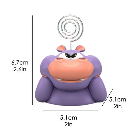 

Sehao 3D Cute Cartoon Animals Card Photo Holder Table Number Memo Note Stands Holder Vinyl