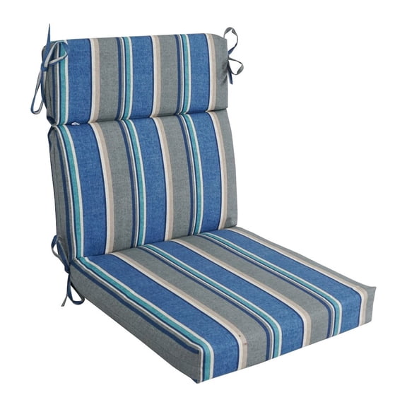 Blazing Needles 20-inch by 42-inch Polyester Patterned Outdoor Seat/ Back Chair Cushion