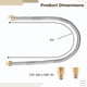 thumbnail image 4 of Línea flexible de gas para fogatas y chimeneas, kit de conector de línea flexible de gas sin silbato de 1/2 OD x 3/8 ID, tubo corrugado de acero inoxidable de 24 de largo con accesorios macho NPT d, 4 of 5