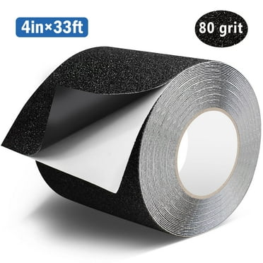 Anti Slip Tape, Domaci 4in x 33ft Matte Grip Tape, High Adhesive Traction Safety Tape for Stairs, Tread Steps, Ramps, Skateboards (Black)
