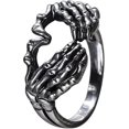 thumbnail image 1 of Love Hand Sign Rings for Women - Novelty Heart Shape Retro Alloy Rings Jewelry Accessory Gifts Size 5-10 (Silver, 9), 1 of 4
