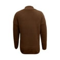 thumbnail image 5 of Herrnalise Women's Cable Cropped Sweater Long Sleeve Crewneck Pullover Knit Jumper Top Brown,L, 5 of 6