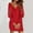 Red, variant on Women's V Neck Long Sleeved Printed Lace Patchwork Dress Womens Dresses Knee Length Summer Dresses for Women under $12 Surplice Dress for Women Fit And Flare Dress Maxi Dresses Beach Casual Dresses