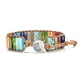 thumbnail image 5 of Pulsera de piedra imperial tejida a mano con cordón de mano, estilo retro artístico y creativo, 5 of 5
