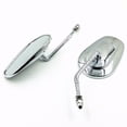 thumbnail image 3 of Motorcycle Big Oval Rear View Rearview Side Mirror for Harley Dyna Softail Sportster Cruiser Touring Road King Electra XL FL Custom, 3 of 4