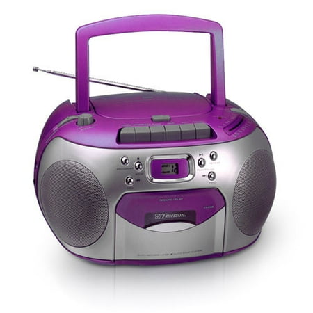 Emerson CD-Radio-Cassette Boombox, Purple
