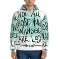 thumbnail image 2 of Bingfone Not All Who Wander Are Lost1 Men'S Drawstring Hoodie Long Sleeve Pocket Sweatshirts-3x-Large, 2 of 9