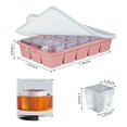 thumbnail image 2 of Silicone Ice Cube Tray 3 Pack - EASY RELEASE Ice Cube Tray with lid, BPA Free Ice Cubes Trays for Freezer,Ice Cube Mould for Cocktail,Whiskey (Purple+Pink+Mint), 2 of 7