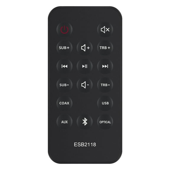 Replaced Remote Control Fit for Element Sound Bar ESB2118 2.1 BT