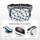 thumbnail image 5 of Balery Navy Blue Anchors Mochila Cinturón para Mujeres y Hombres, Bolsa de Cintura Impermeable de Doble Capa con Correa, 5 of 9